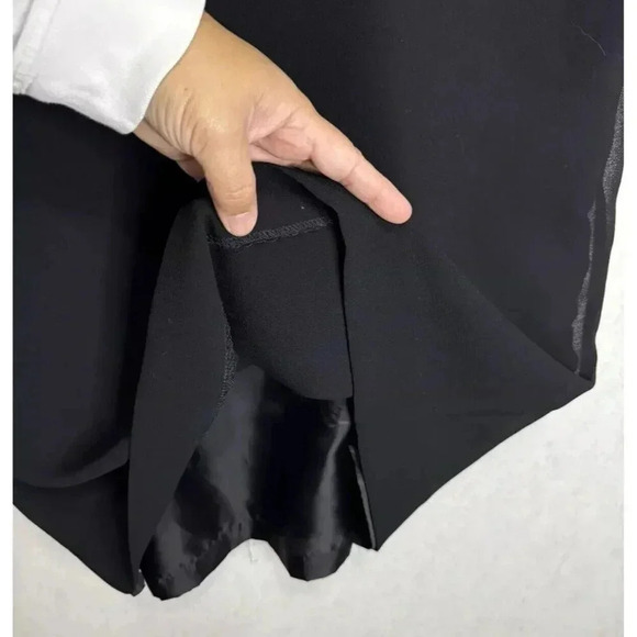 VINTAGE CARON PETITE CHICAGO Black Rhinestone Shift Dress Sz 8P Office Work 80’s - Picture 6 of 11